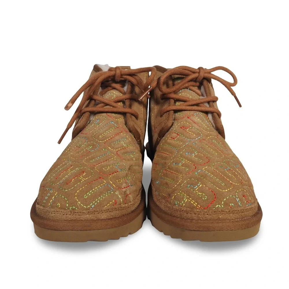 UGG Neumel II Graphic Stitch Chukka‎ Boots Youth 6 Women 7 Brown 1116170